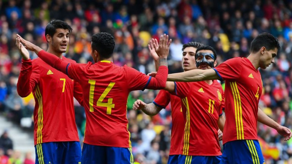 La selección española es la más baja del torneo.