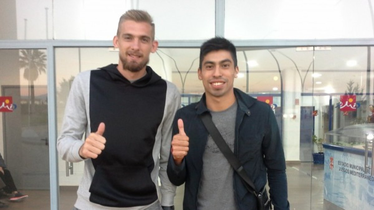 Saveljich y Juan Ramírez, su primer dia en el Mediterráneo.