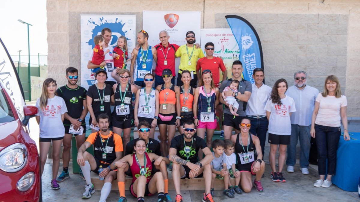 Un podio muy concurrido.