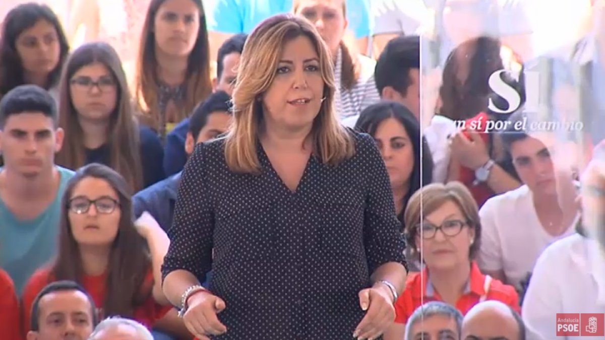 Susana Díaz durante el mitin de Garrucha.