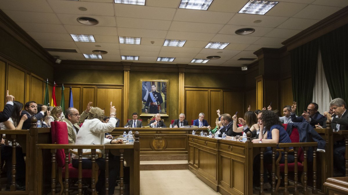 Vista del Pleno celebrado en la Diputación de Almería, donde los partidos aprobaron por unanimidad un crédito de 1,9 millones a Galasa.