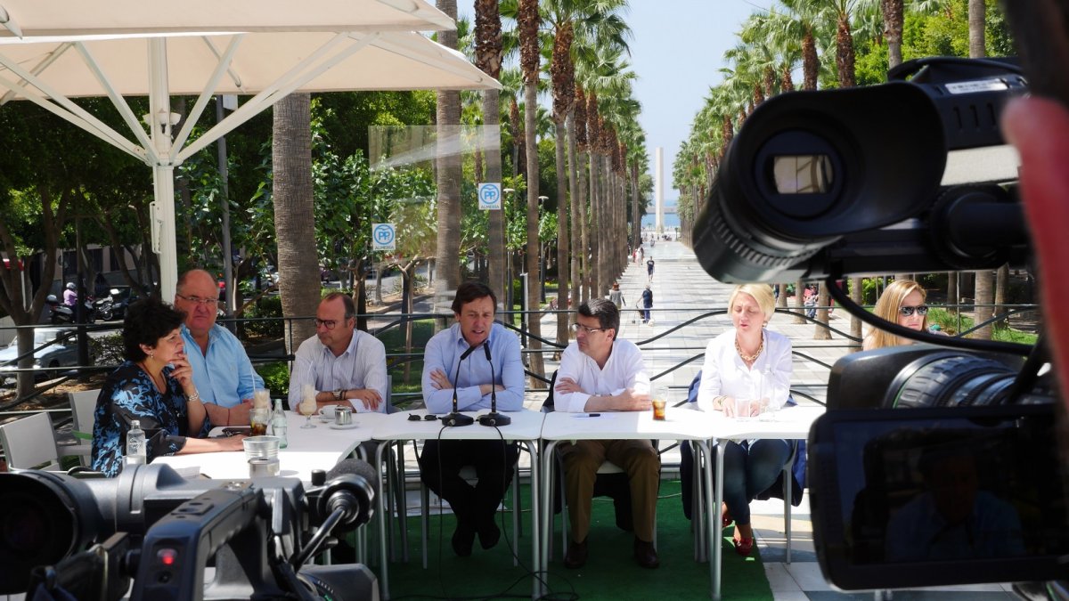 Acto con candidatos del PP, ayer.
