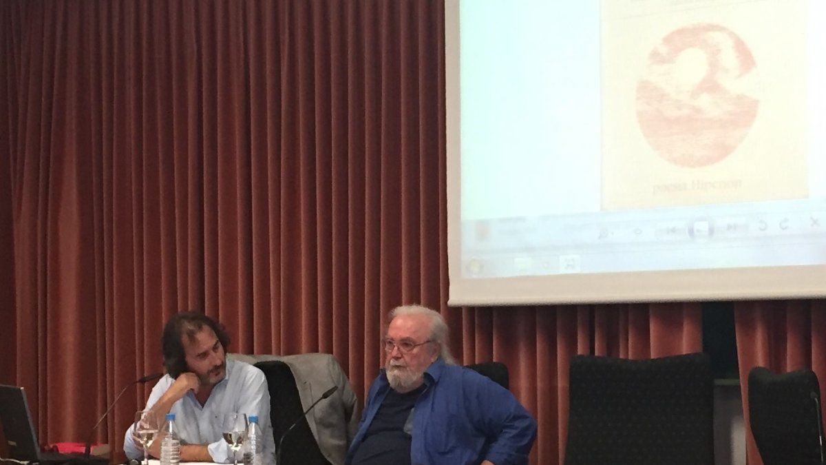 Miguel Gallego y Ramón Buenaventura, este jueves en la UAL.