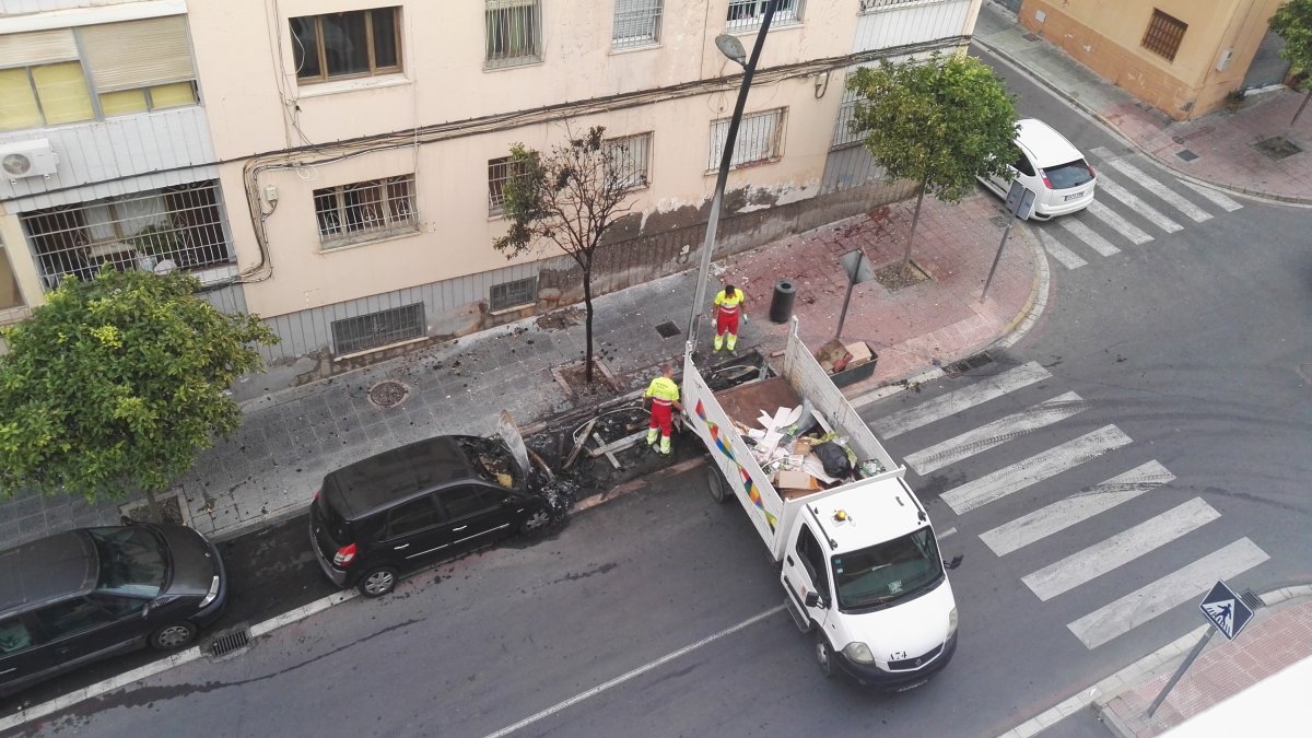 Así ha quedado la zona tras el incendio de esta madrugada