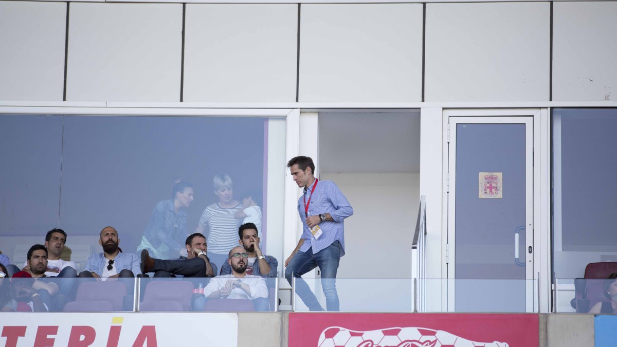 Corona, en el palco el domingo.