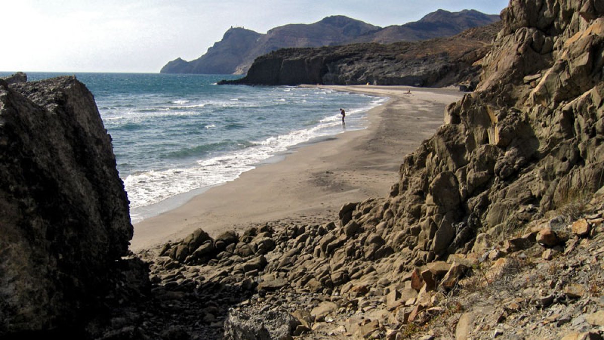 Vista general de la playa del Barronal.