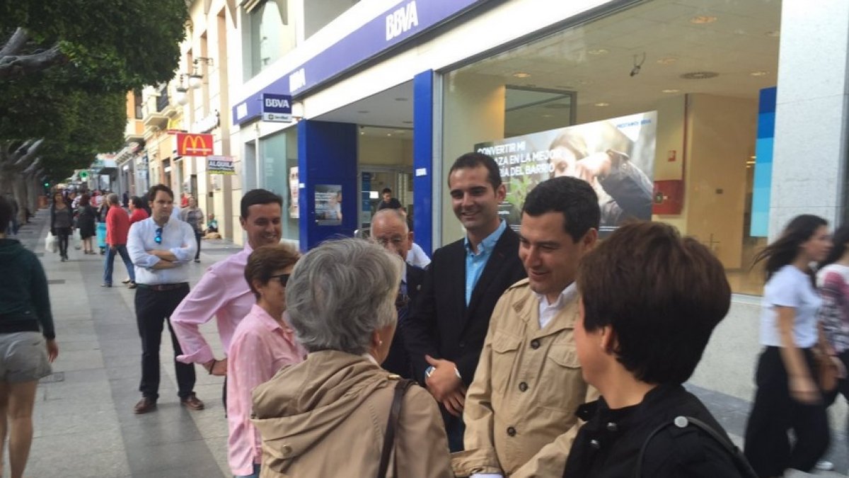 Moreno, en el Paseo de Almería.