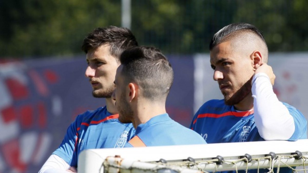 Josete en la sesión de entrenamiento del jueves.