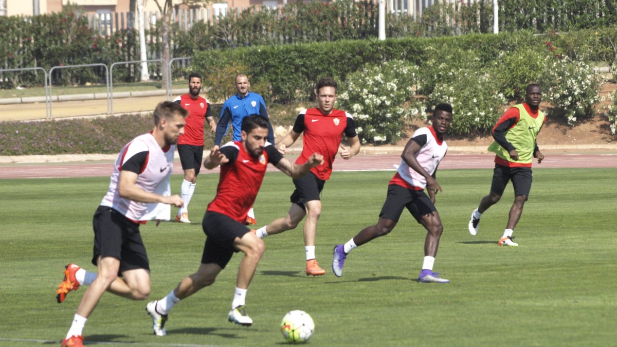 Saveljich y Chuli en el entrenamiento.