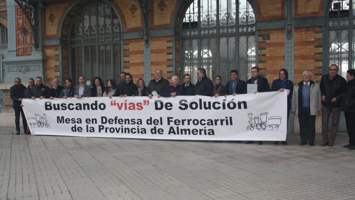 Acción reivindicativa de la Mesa del Ferrocarril.