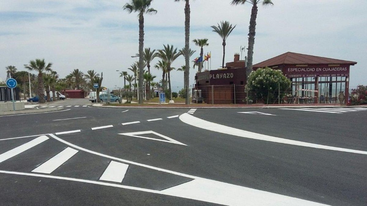 Una de las glorietas abiertas al tráfico.