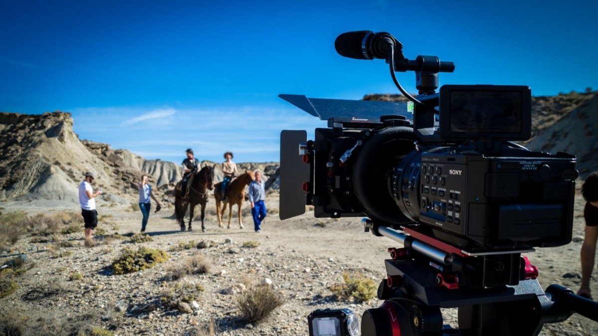 Rodaje de un cortometraje en el desierto de Tabernas.
