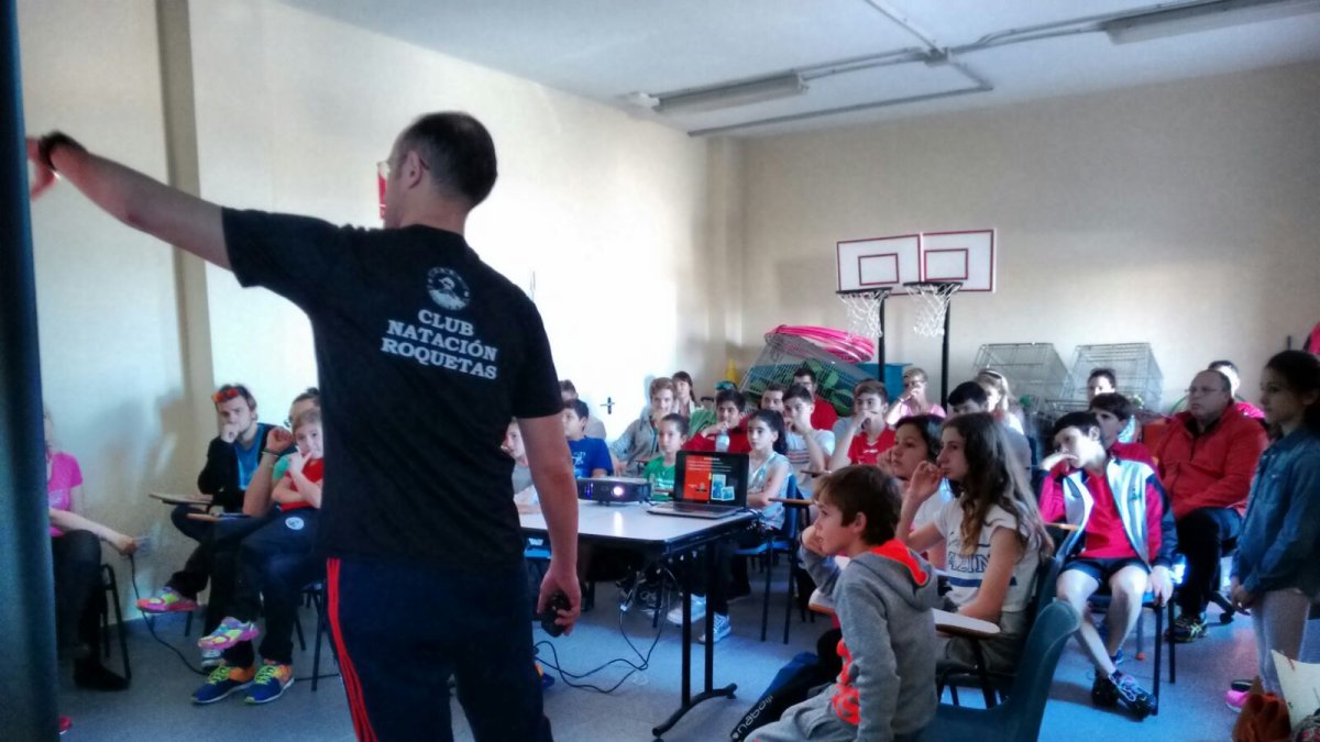 Antonio Aroca explicando la prueba.