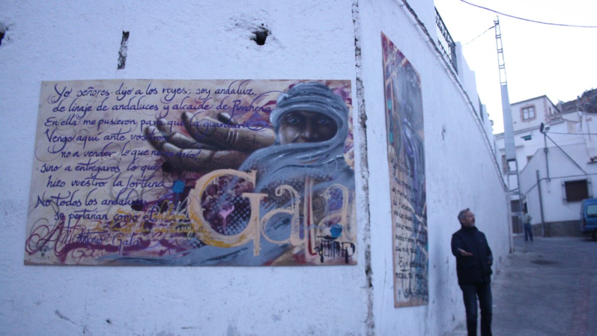 Grafiti que forma parte de la ruta. / rutagrafitispurchena.wordpress.com