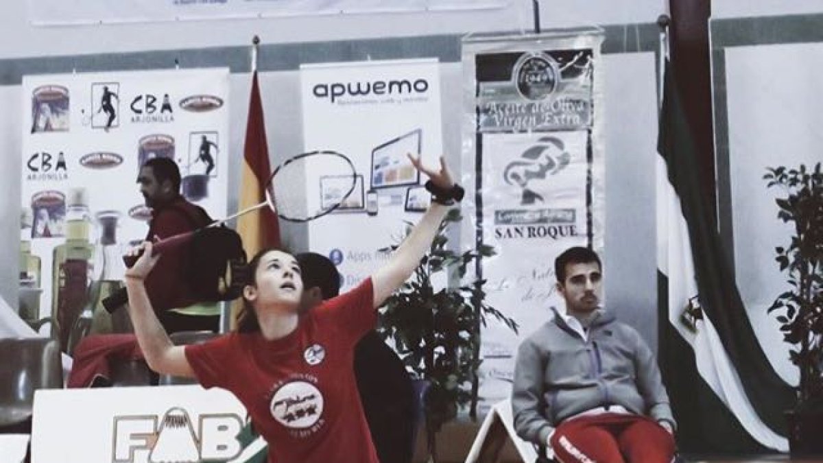 La jugadora almeriense en el torneo.