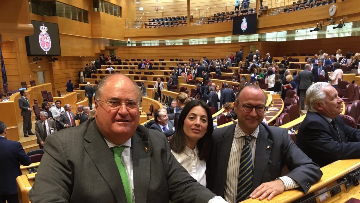 Desde la izquierda, Eugenio Gonzálvez, Rosario Soto y Luis Rogelio.