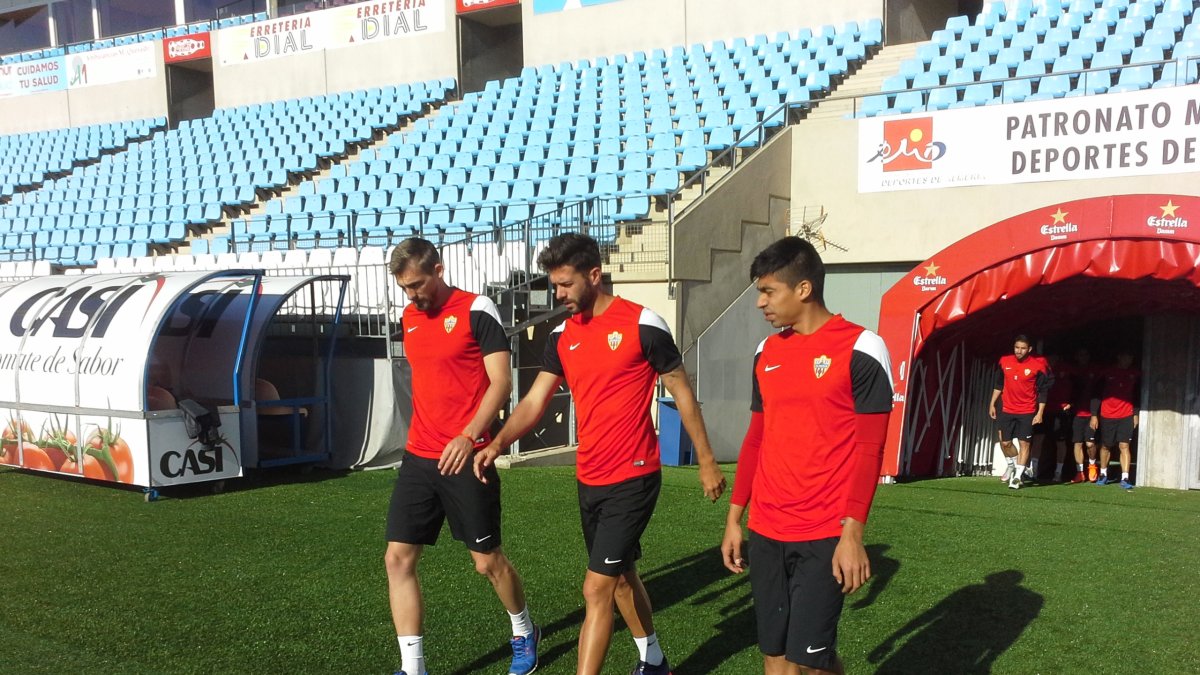 Saveljich, Goñi y Juan Ramírez, este martes.