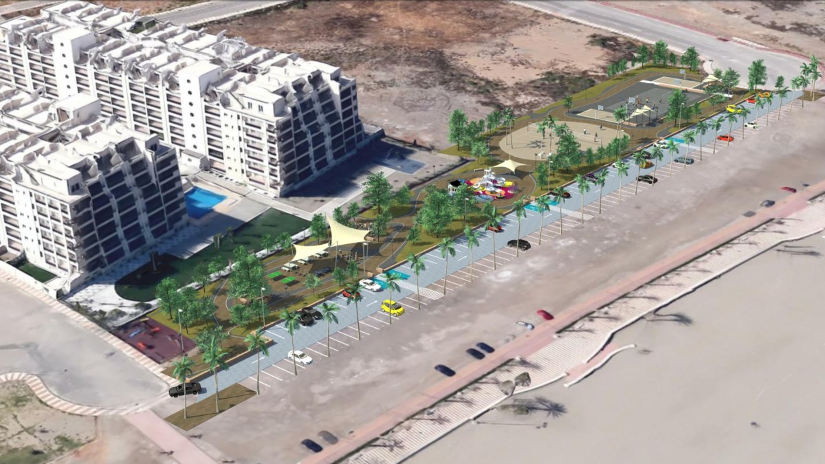 Zona de Las Salinas, en Roquetas, donde se proyecta el nuevo parque urbano, que podría salir a licitación en la próxima Junta de Gobierno.