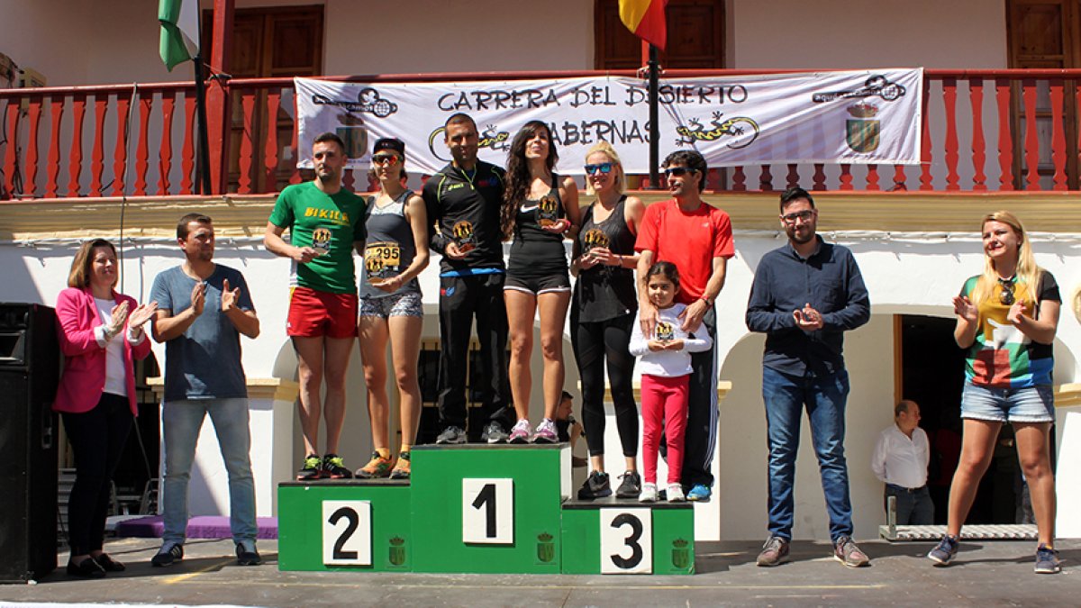 El podio de los vencedores.