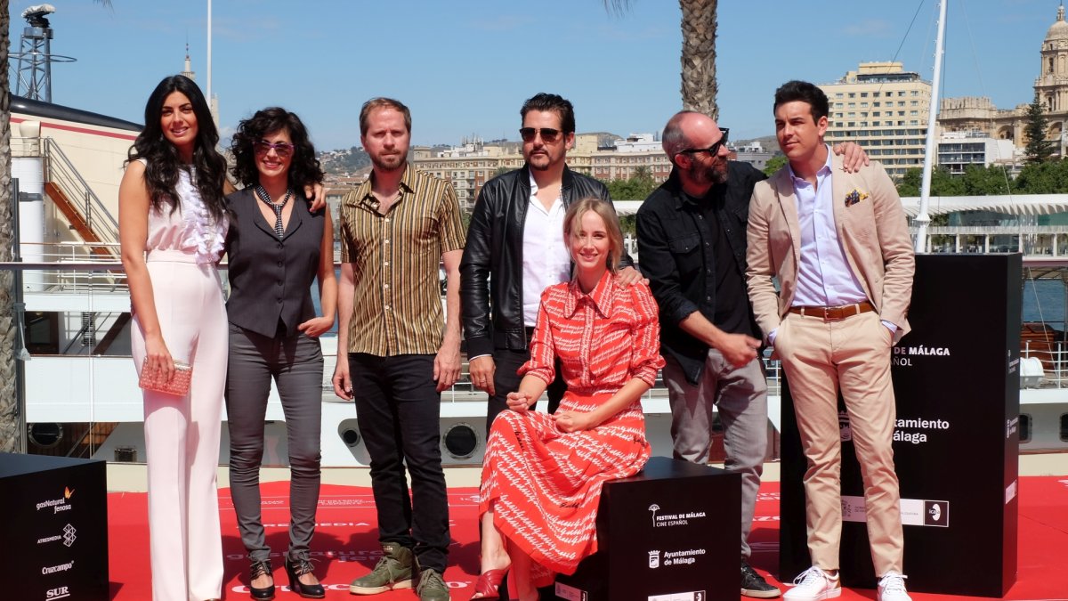 El equipo de la película, este viernes en Málaga (Foto: Pipo Fernández).