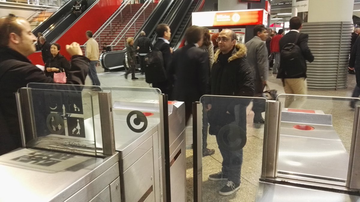 David Bravo, en Atocha el pasado martes.