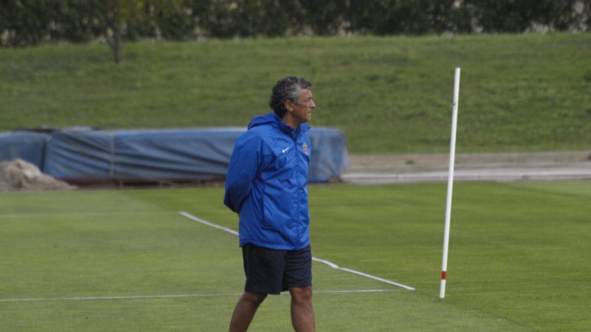 Pipo Goro en el entrenamiento.