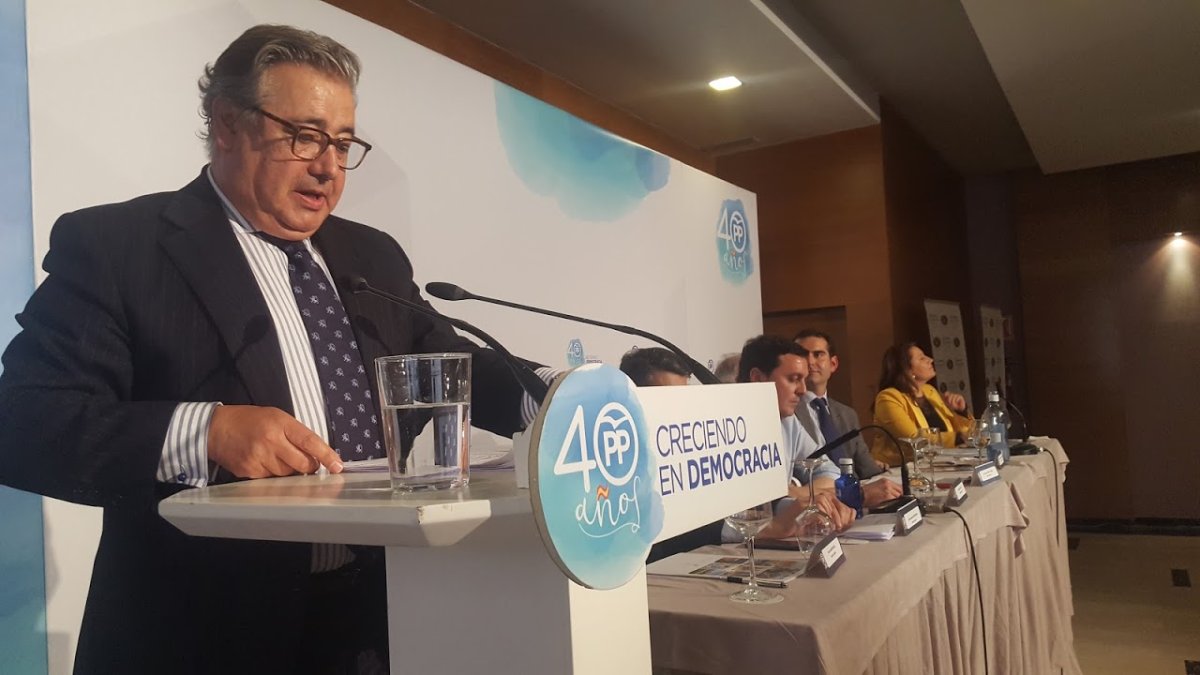 Zoido, durante su intervención.