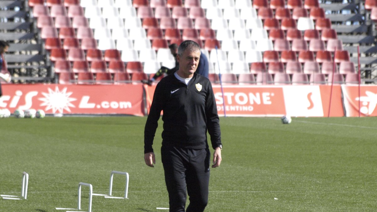 Lucas en el entrenamiento de este jueves.