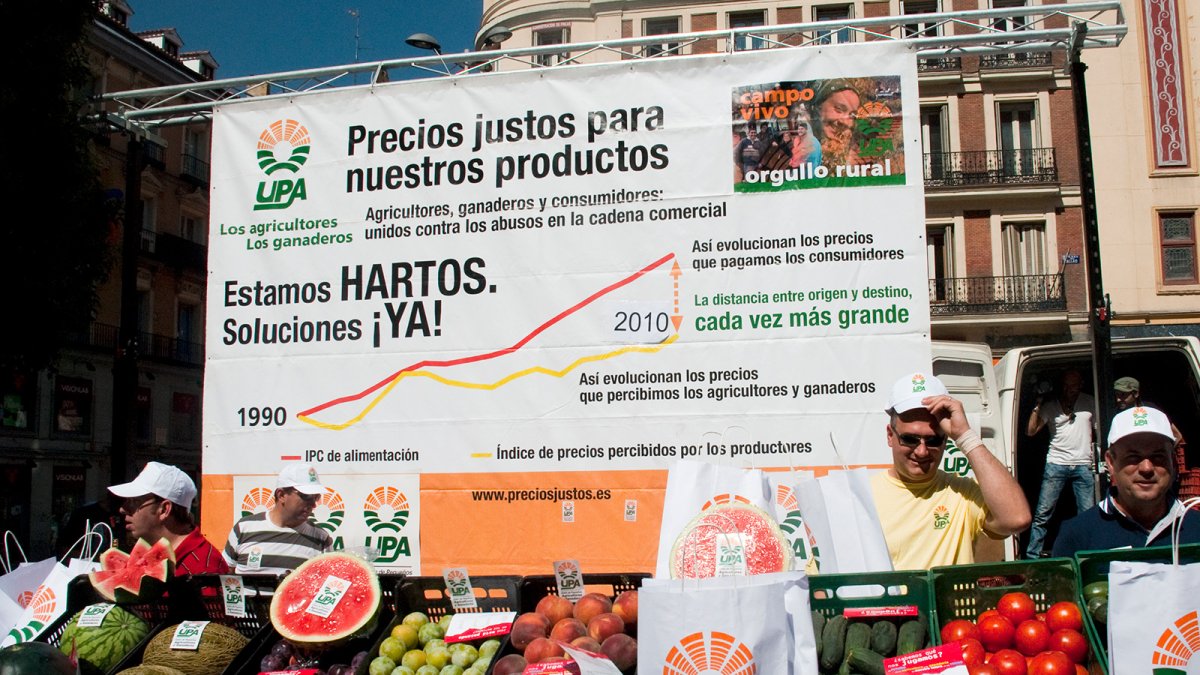 Una de las protestas realizada por Upa contra el abuso en los precios