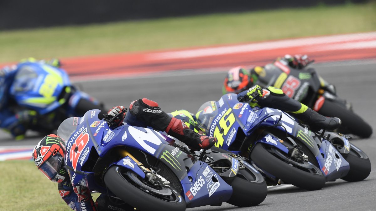 Viñales y Rossi en el pasado GP de Argentina