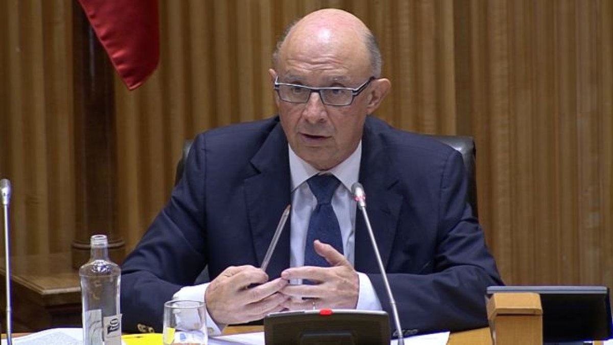 Cristóbal Montoro declarando sobre los Presupuestos Generales del Estado.