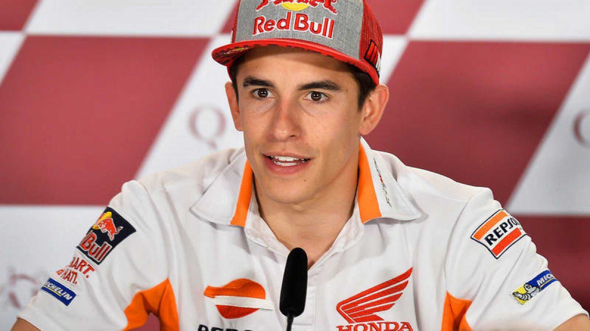 Márquez durante su comparecencia ante los medios