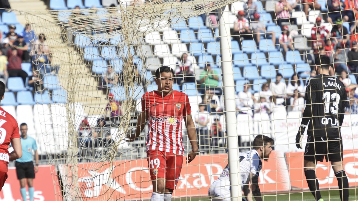 Hicham, en el partido ante el Albacete.