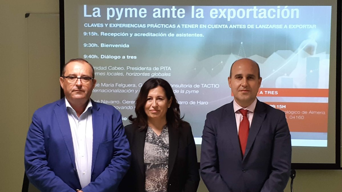 De izquierda a derecha: José Navarro (Navarro de Haro), Trinidad Cabeo (PITA), y José María Felguera (Tactio).