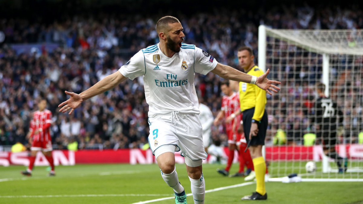Benzema marcó los dos goles del Real Madrid.