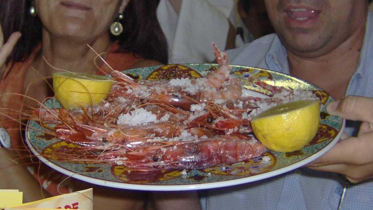 La gamba roja de Garrucha, un plato exquisito