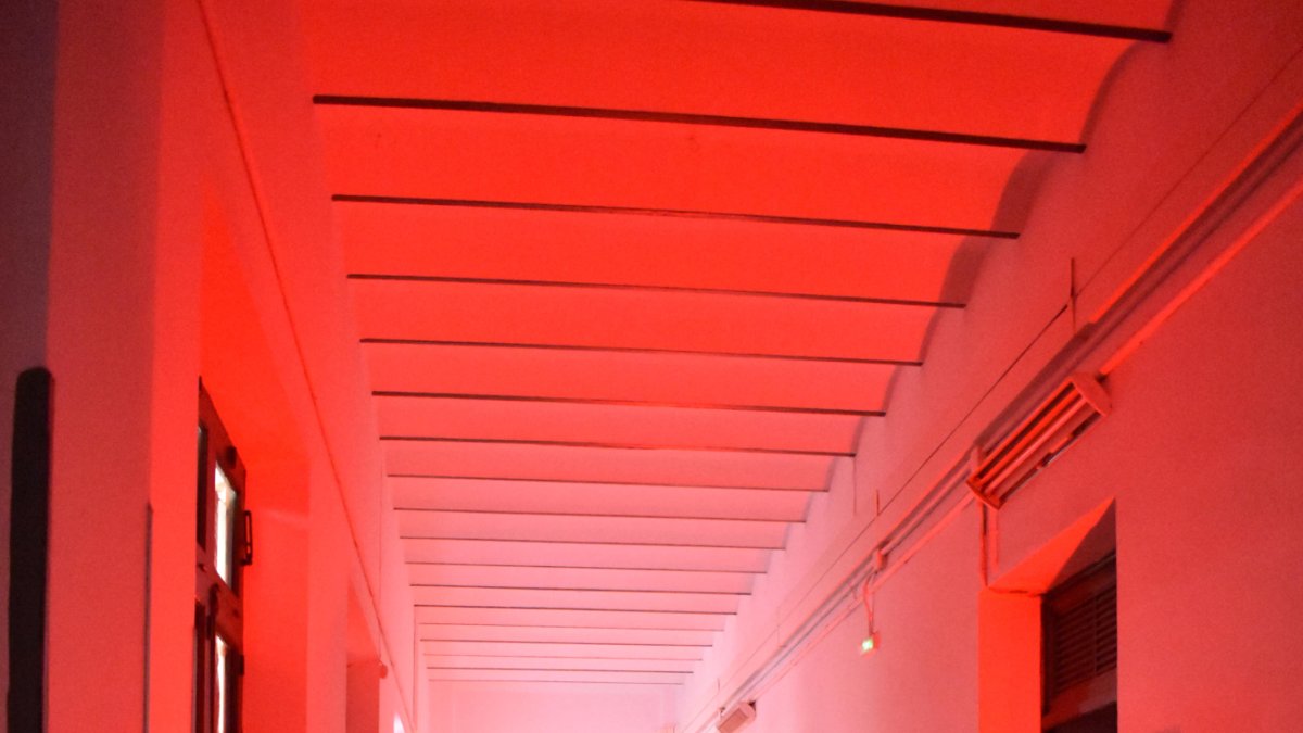 Un momento del montaje en el IES Celia Viñas.