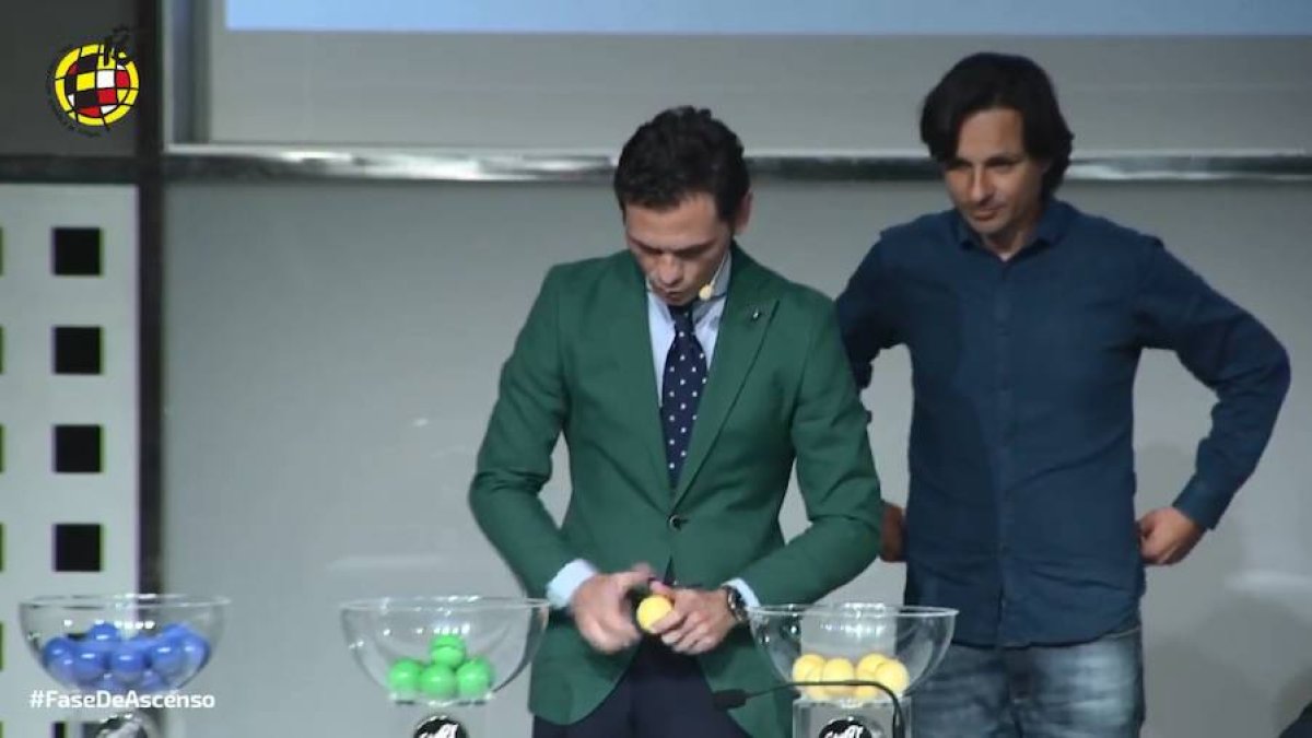 Ibán Andrés, en el sorteo del play off a 2ªB.