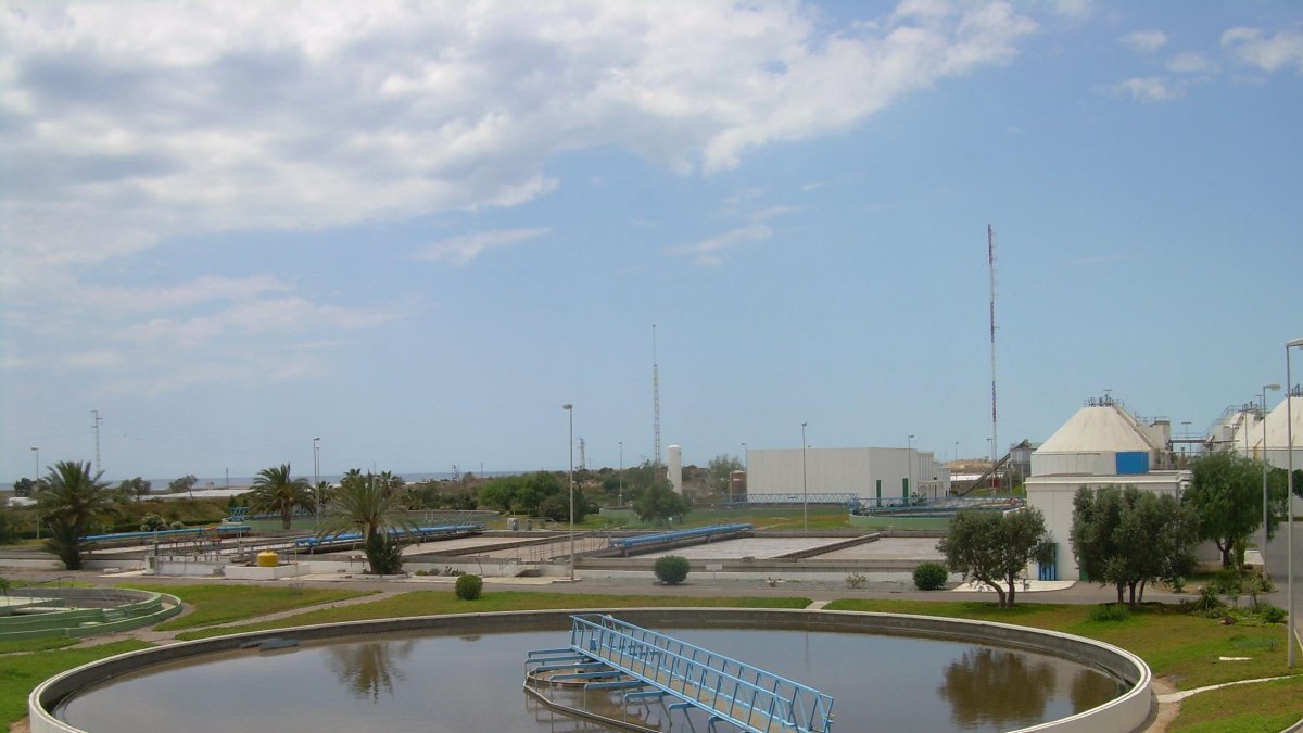 Depuradora de El Bobar donde depositan sus aguas los pueblos del Bajo Andarax.
