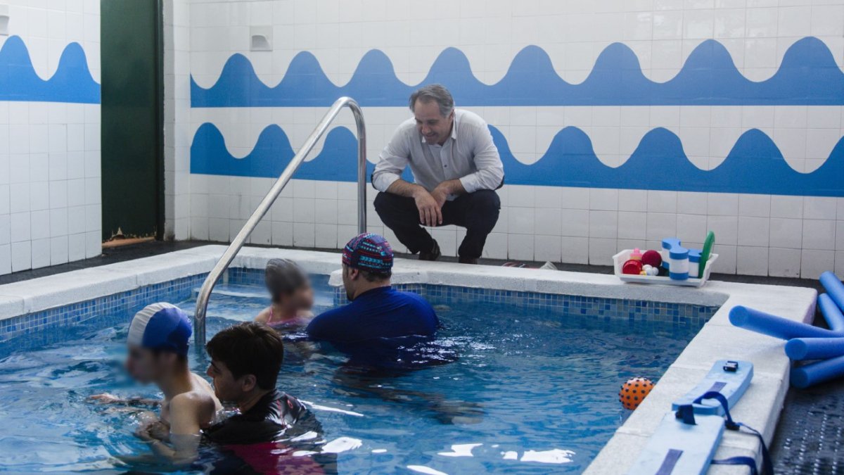 Visita de Juanjo Segura al colegio Princesa Sofía.
