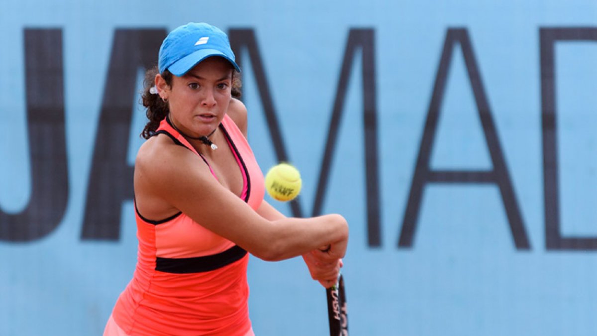Silvia Vargas en el Mutua Madrid Open sub16.