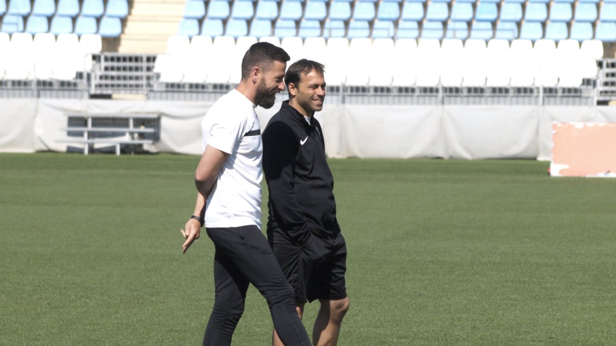 Fran Fernández y Ricardo Molina en el Estadio.