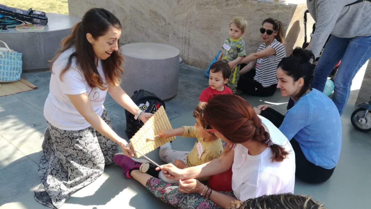 Taller de música en el Parque de la Familia.