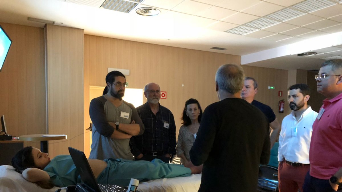 Curso de ecografía abdominal realizado por los profesionales.