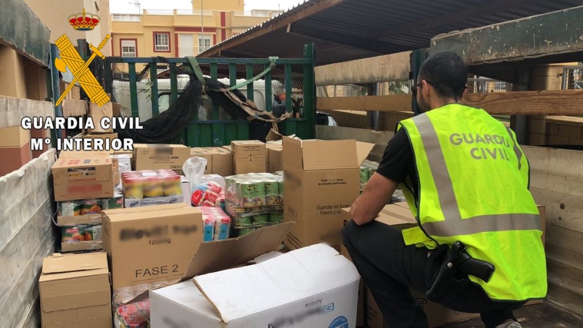 Imagen de la operación desarrollada por la Guardia Civil.