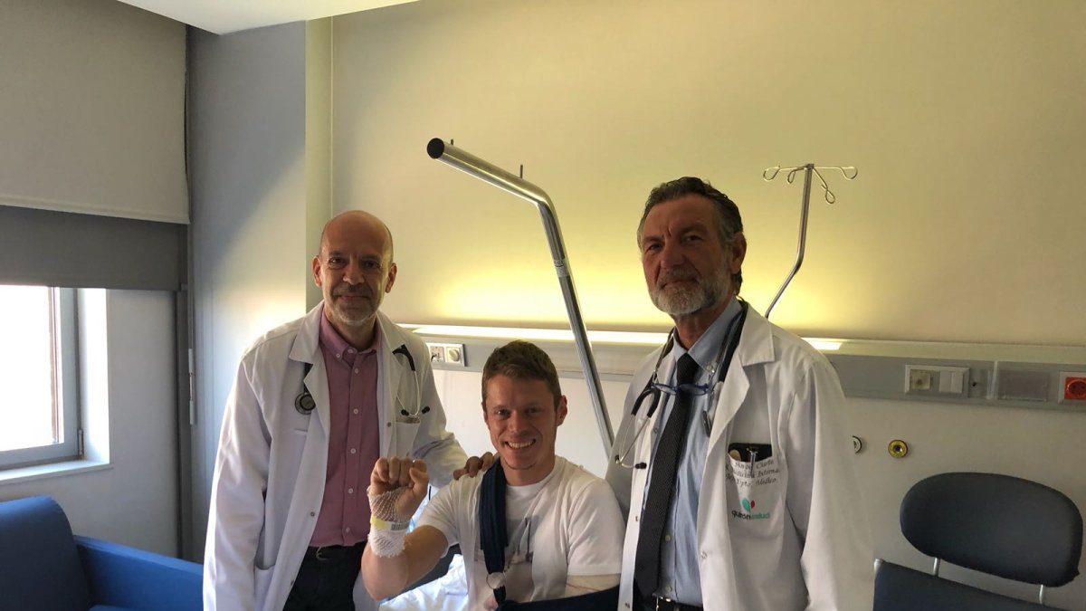 Tito con el Dr. Ángel Charte y el Dr. Xavier Mir