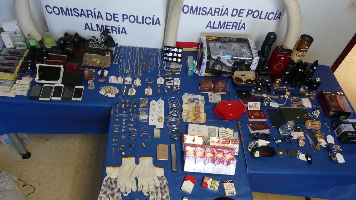 Efectos intervenidos por la Policía Nacional en la operación