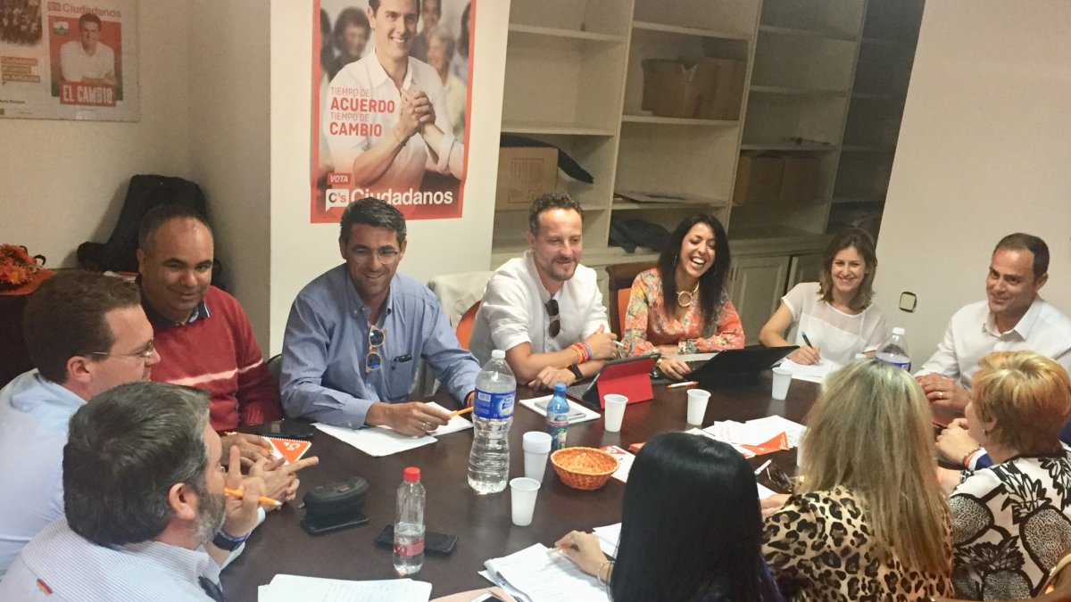 Reunión del Comité provincial de Ciudadanos, esta mañana.