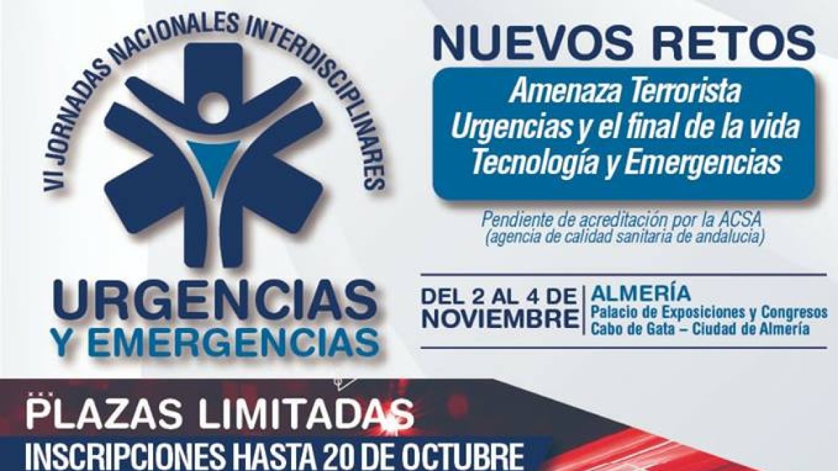 Cartel anunciador de las Jornadas que se celebrarán en Almería el próximo mes de noviembre.