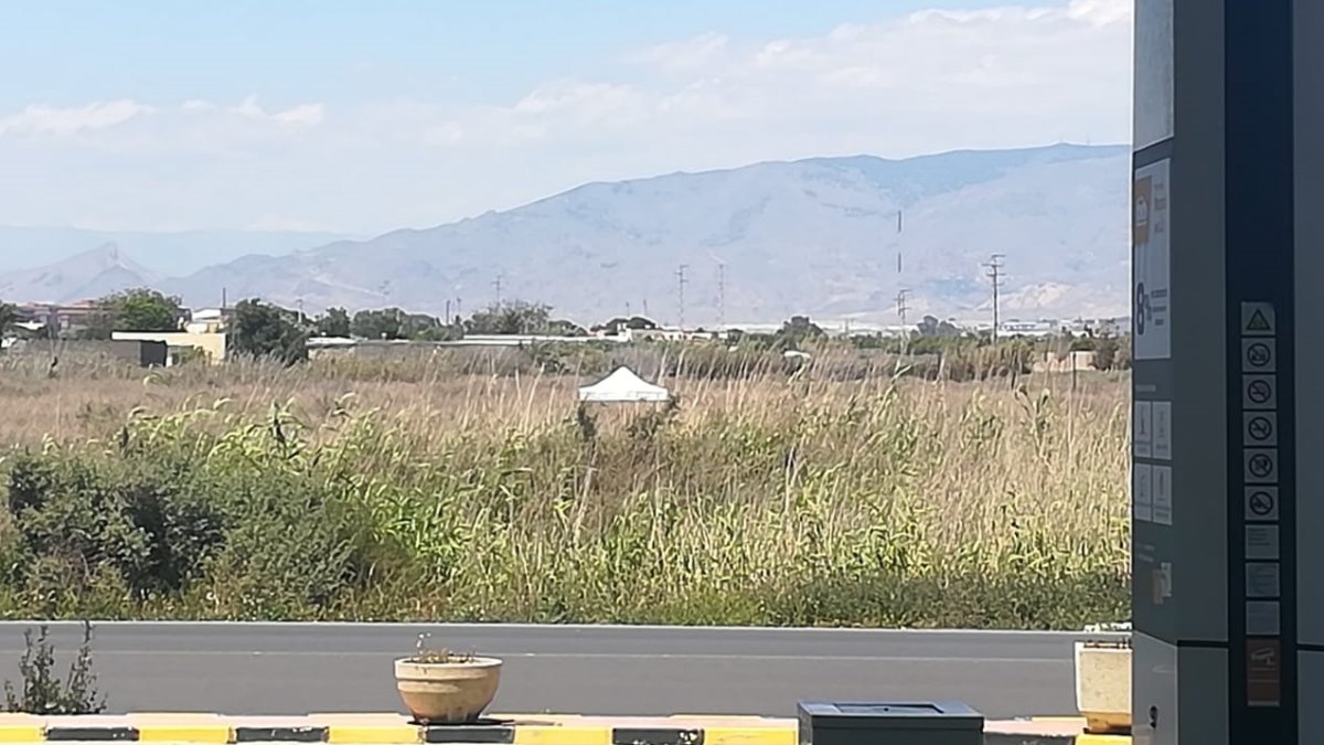 Carpa de la Guardia Civil en el entorno de El Bobar